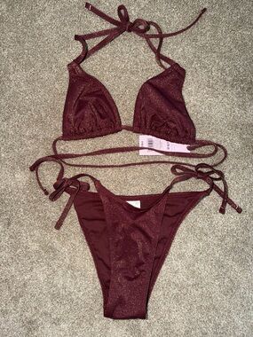 WILD FABLE Shimmery Bikini Set XS